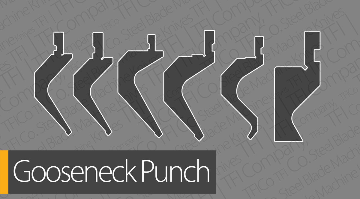 Gooseneck Bending Punch machine knives steel blades manufacturer est. 965 tfico 