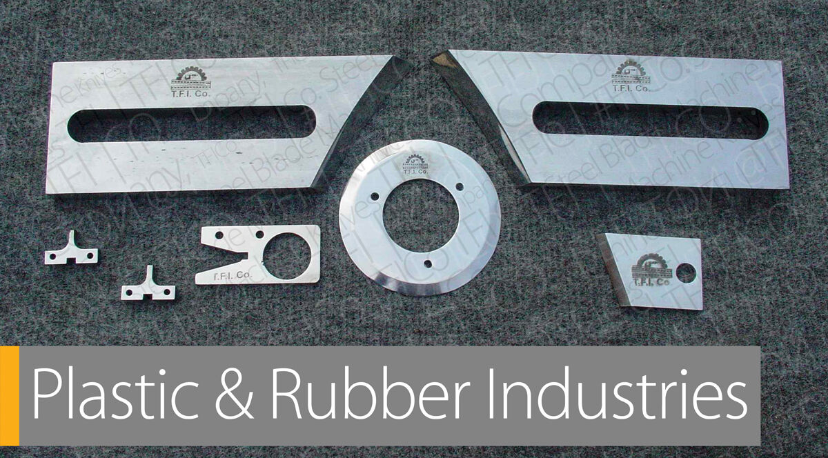Plastic rubber Industry TFICO machine knives steel blade uae converting